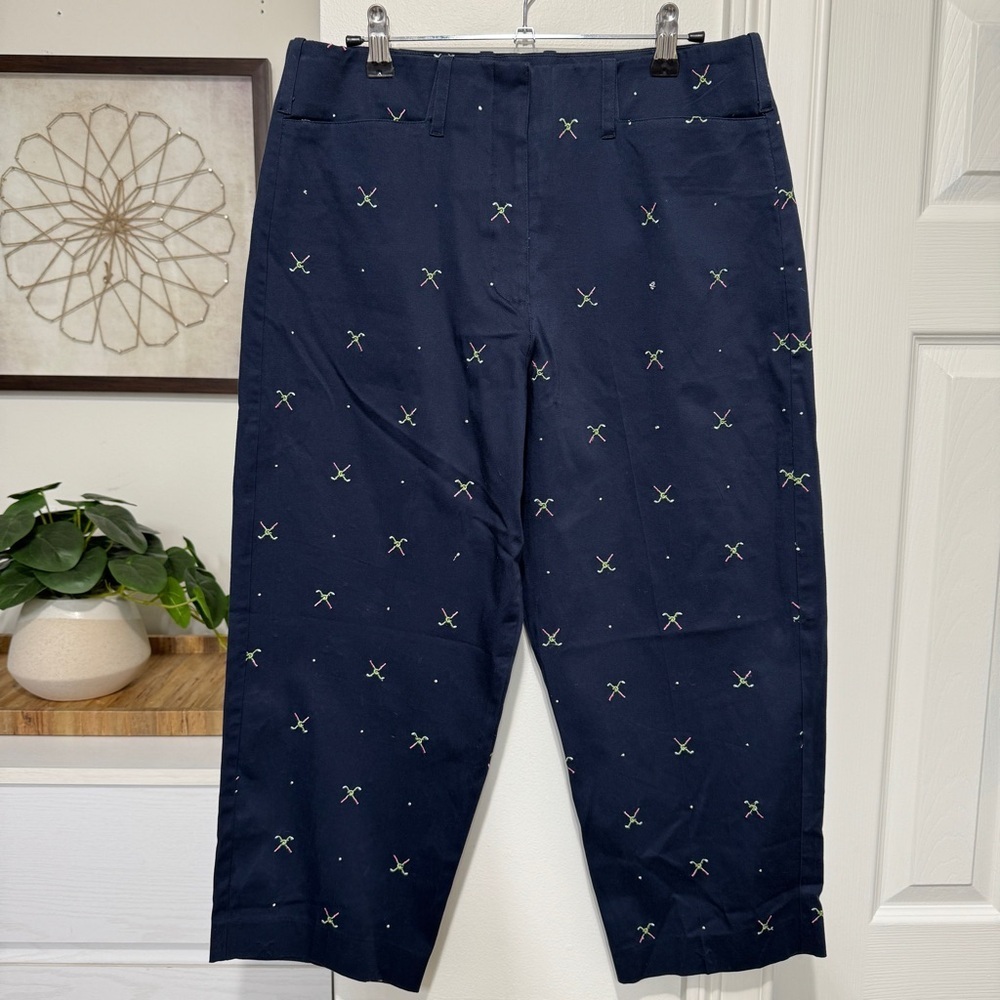{Izod} "Flex" Blue Straight Leg Capri Golf Pants